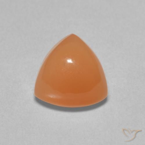 2.01ct Natural Light Reddish Orange Moonstone, Trillion, Translucent