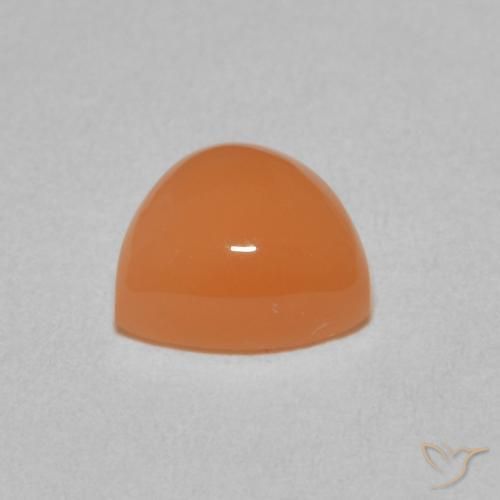 Moonstone Gemstone in 8 x 8 mm (calibrated) Size for Sale, Moonstone Stone in Light Reddish Orange Color