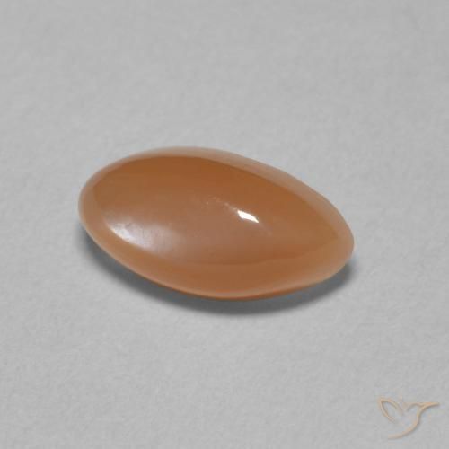 1.72 ct Orange Moonstone Stone, Natural Moonstone in Marquise Cabochon Shape for Sale