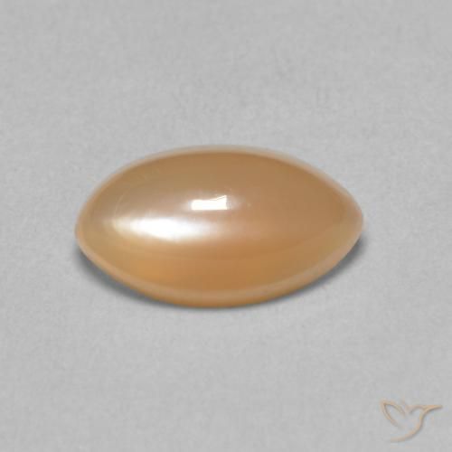 1.61ct Natural Peach Orange Moonstone, Marquise, Translucent, Photo A