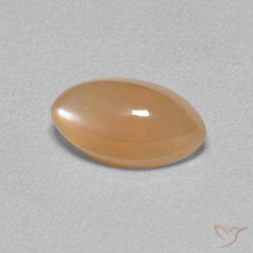 1.61 ct Orange Moonstone Stone, Natural Moonstone in Marquise Cabochon Shape for Sale