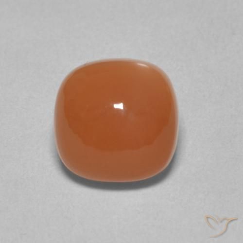 2.66ct Natural Reddish Orange Moonstone, Cushion, Translucent