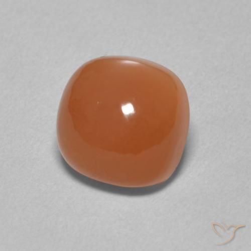 2.66 ct Orange Moonstone Stone, Natural Moonstone in Cushion Cabochon Shape for Sale