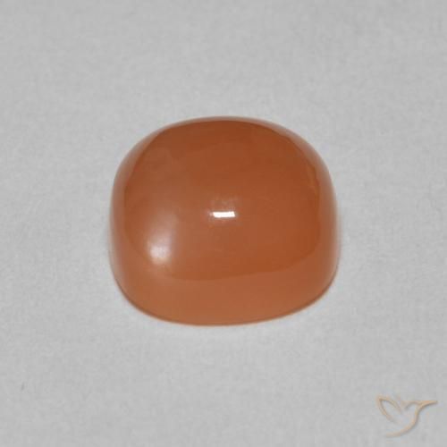 Moonstone Gemstone in 8 x 8 mm (calibrated) Size for Sale, Moonstone Stone in Reddish Orange Color
