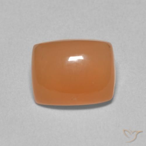 2.29ct Natural Light Reddish Orange Moonstone, Cushion, Translucent