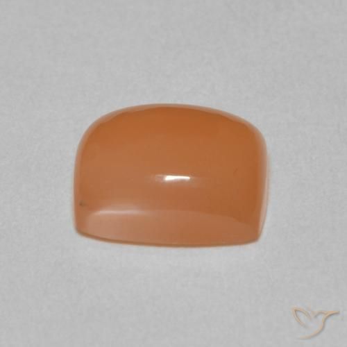 Moonstone Gemstone in 9 x 7 mm (calibrated) Size for Sale, Moonstone Stone in Light Reddish Orange Color