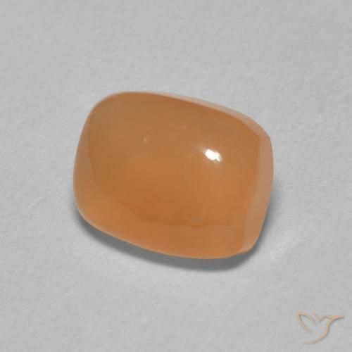 2.36 ct Orange Moonstone Stone, Natural Moonstone in Cushion Cabochon Shape for Sale