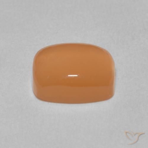 Moonstone Gemstone in 9 x 7 mm (calibrated) Size for Sale, Moonstone Stone in Medium Orange Color
