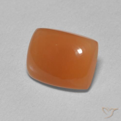 1.89 ct Orange Moonstone Stone, Natural Moonstone in Cushion Cabochon Shape for Sale