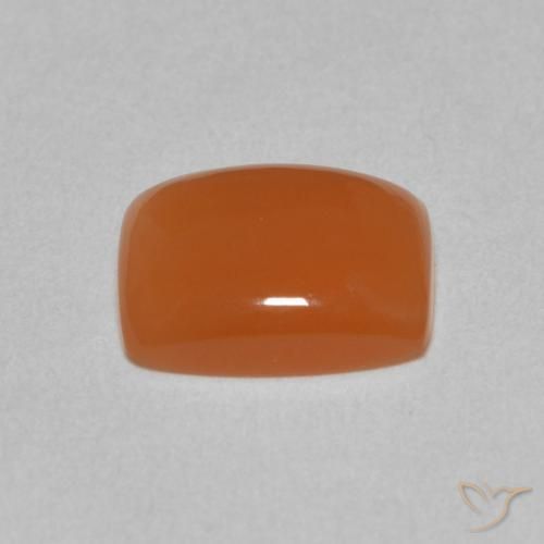 Moonstone Gemstone in 9 x 7 mm (calibrated) Size for Sale, Moonstone Stone in Deep Orange Color