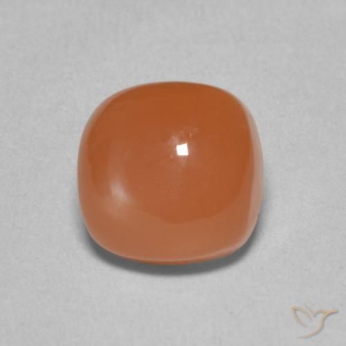 2.60ct Natural Reddish Orange Moonstone, Cushion, Translucent