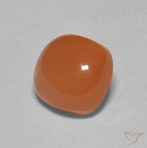 2.60 ct Orange Moonstone Stone, Natural Moonstone in Cushion Cabochon Shape for Sale