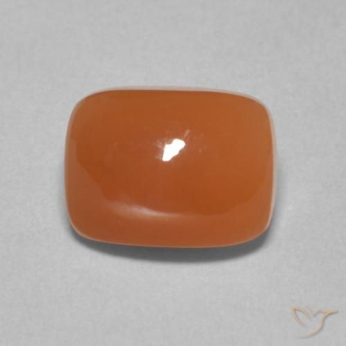2.69ct Natural Reddish Orange Moonstone, Cushion, Translucent