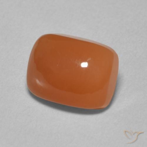 2.69 ct Orange Moonstone Stone, Natural Moonstone in Cushion Cabochon Shape for Sale