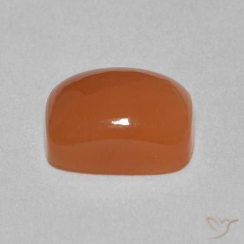 Moonstone Gemstone in 9 x 7 mm (calibrated) Size for Sale, Moonstone Stone in Reddish Orange Color