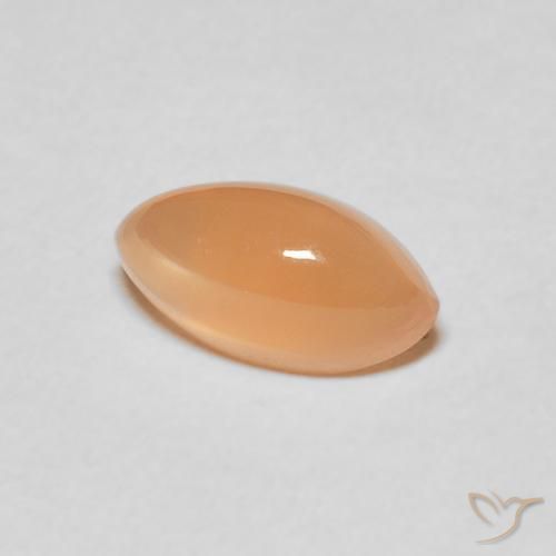 1.75 ct Orange Moonstone Stone, Natural Moonstone in Marquise Cabochon Shape for Sale