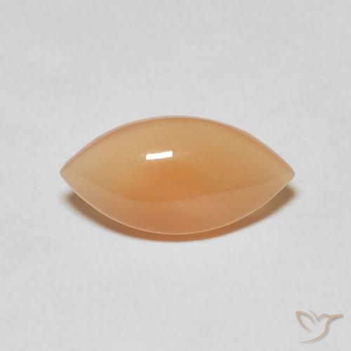 2.52ct Natural Cantaloupe Orange Moonstone, Marquise, Translucent