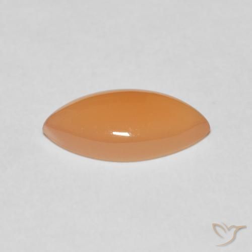 Moonstone Gemstone in 14 x 7 mm (calibrated) Size for Sale, Moonstone Stone in Cantaloupe Orange Color