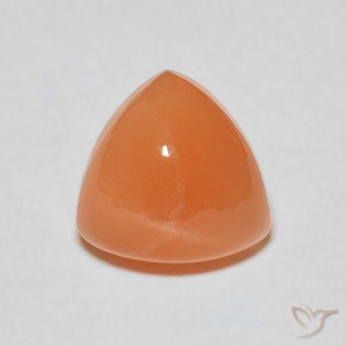 1.93ct Natural Warm Apricot Orange Moonstone, Trillion, Translucent