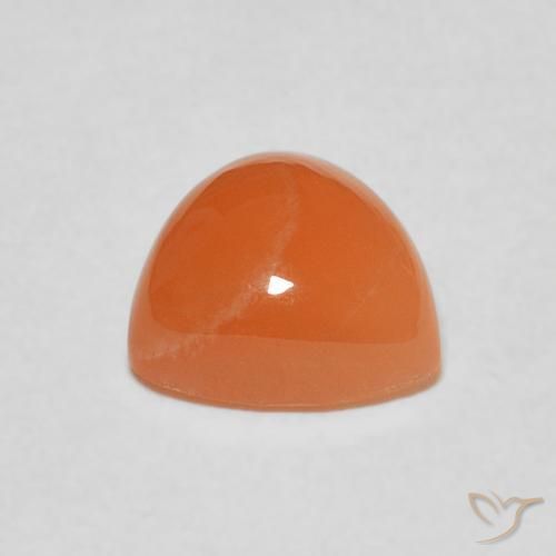 Moonstone Gemstone in 8 x 8 mm (calibrated) Size for Sale, Moonstone Stone in Warm Apricot Orange Color