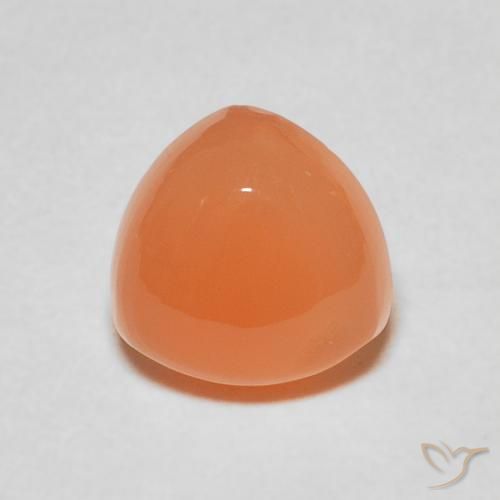 1.87ct Natural Reddish Orange Moonstone, Trillion, Translucent