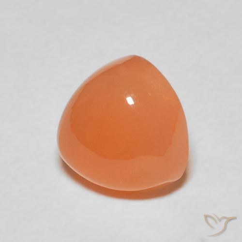 1.87 ct Orange Moonstone Stone, Natural Moonstone in Trillion Cabochon Shape for Sale
