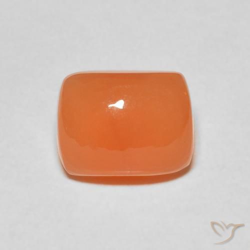 2.66ct Natural Deep Orange Moonstone, Cushion, Translucent