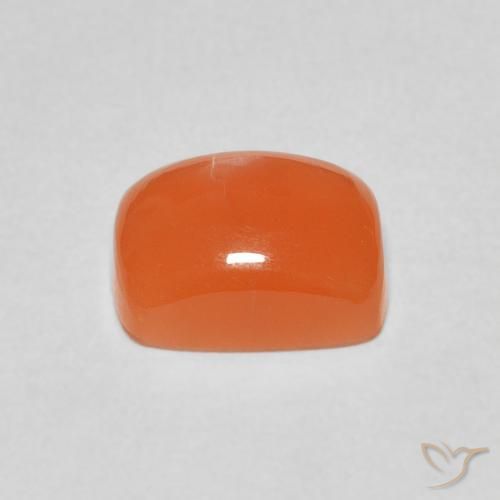 Moonstone Gemstone in 9 x 7 mm (calibrated) Size for Sale, Moonstone Stone in Deep Orange Color