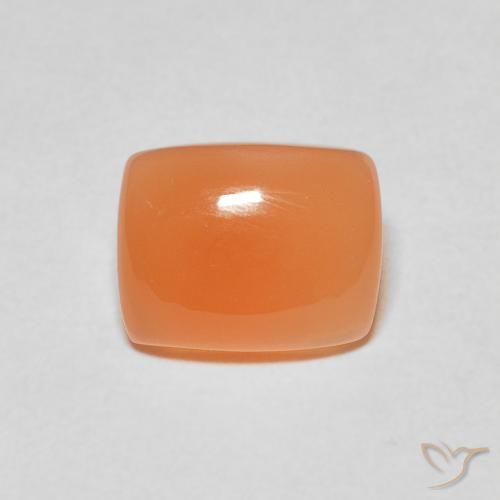 2.11ct Natural Medium Orange Moonstone, Cushion, Translucent