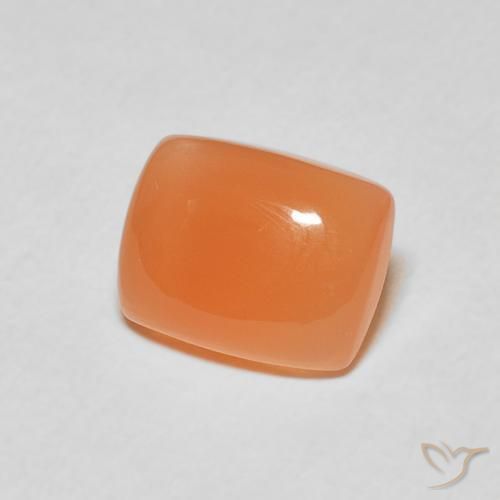 2.11 ct Orange Moonstone Stone, Natural Moonstone in Cushion Cabochon Shape for Sale