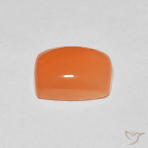 Moonstone Gemstone in 9 x 7 mm (calibrated) Size for Sale, Moonstone Stone in Medium Orange Color