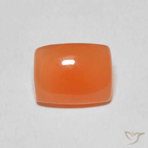 2.07ct Natural Reddish Orange Moonstone, Cushion, Translucent