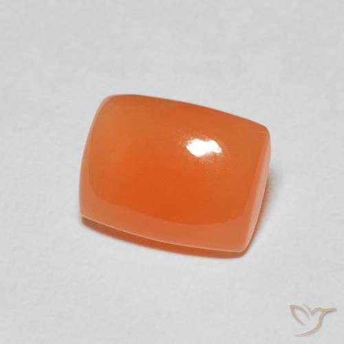 2.07 ct Orange Moonstone Stone, Natural Moonstone in Cushion Cabochon Shape for Sale