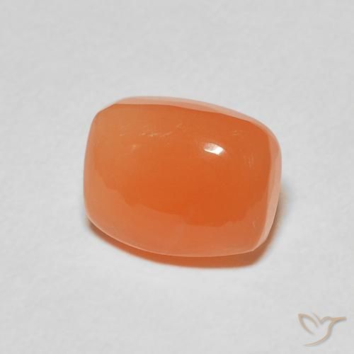 2.30 ct Orange Moonstone Stone, Natural Moonstone in Cushion Cabochon Shape for Sale