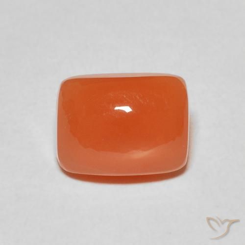 2.54ct Natural Fire Orange Moonstone, Cushion, Translucent