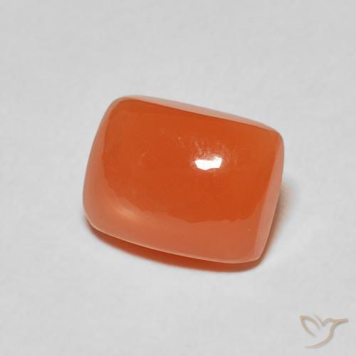 2.54 ct Orange Moonstone Stone, Natural Moonstone in Cushion Cabochon Shape for Sale