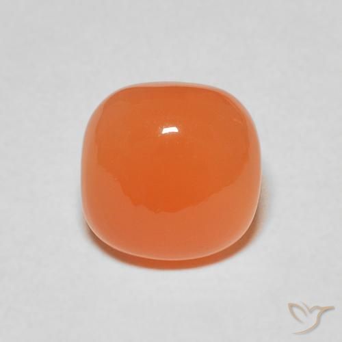 2.19ct Natural Deep Orange Moonstone, Cushion, Translucent