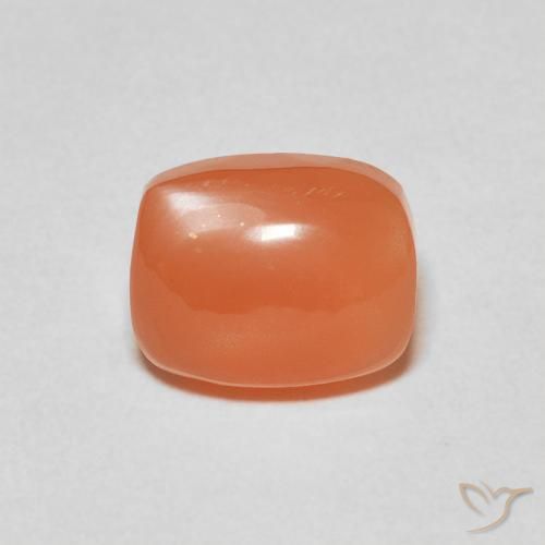 2.21ct Natural Deep Orange Moonstone, Cushion, Translucent
