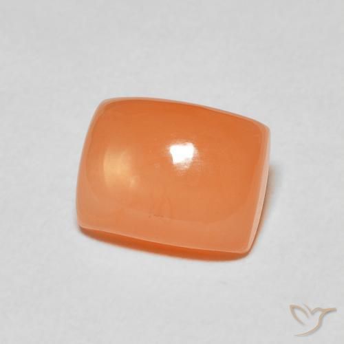 2.76 ct Orange Moonstone Stone, Natural Moonstone in Cushion Cabochon Shape for Sale