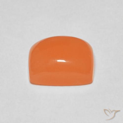 Moonstone Gemstone in 9 x 7 mm (calibrated) Size for Sale, Moonstone Stone in Medium Orange Color