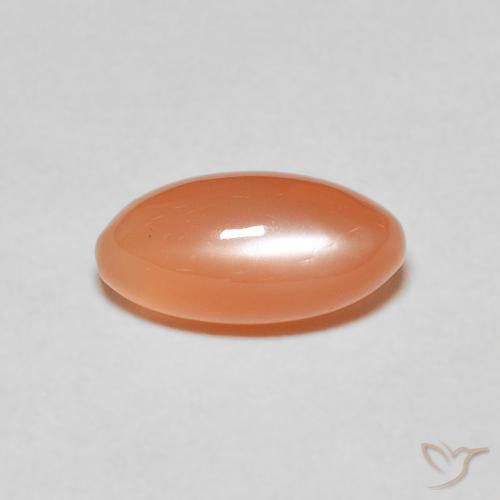 1.62ct Natural Light Reddish Orange Moonstone, Marquise, Translucent