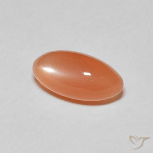 1.62 ct Orange Moonstone Stone, Natural Moonstone in Marquise Cabochon Shape for Sale