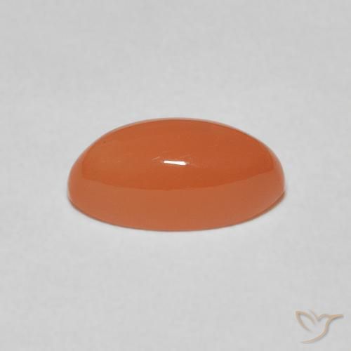 Moonstone Gemstone in 10 x 5 mm (calibrated) Size for Sale, Moonstone Stone in Light Reddish Orange Color