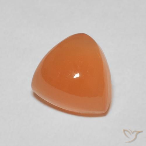 1.93 ct Orange Moonstone Stone, Natural Moonstone in Trillion Cabochon Shape for Sale