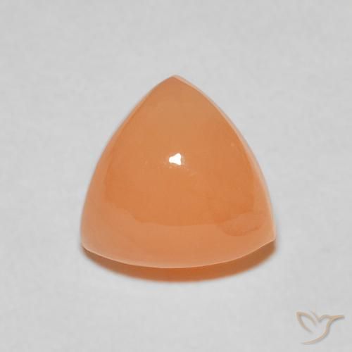 2.09ct Natural Cantaloupe Orange Moonstone, Trillion, Translucent