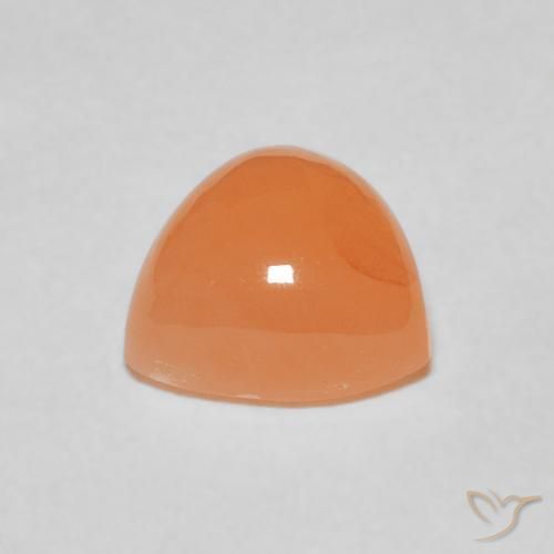 Moonstone Gemstone in 8 x 8 mm (calibrated) Size for Sale, Moonstone Stone in Cantaloupe Orange Color