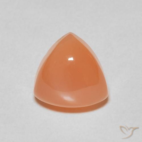 2.07ct Natural Light Orange Moonstone, Trillion, Translucent