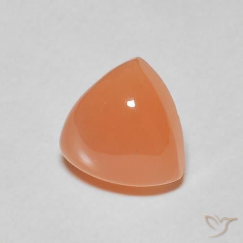 2.07 ct Orange Moonstone Stone, Natural Moonstone in Trillion Cabochon Shape for Sale