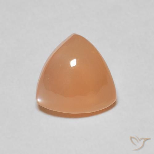 1.70ct Natural Cantaloupe Orange Moonstone, Trillion, Translucent