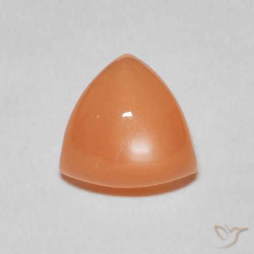 1.89ct Natural Light Reddish Orange Moonstone, Trillion, Translucent